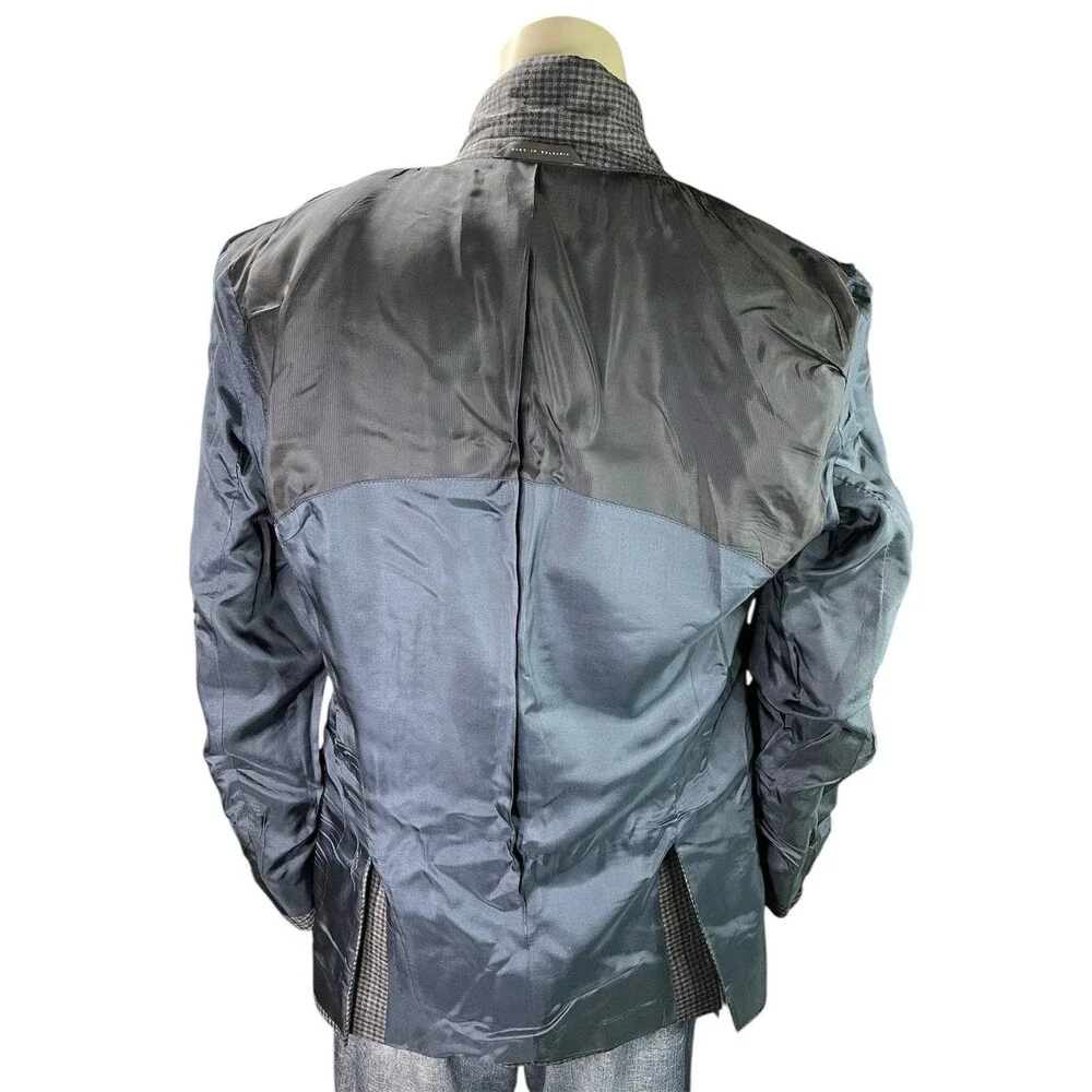 Hugo Boss Hutch3 Men 38R Blazer Wool Check Suit Jacket Coat